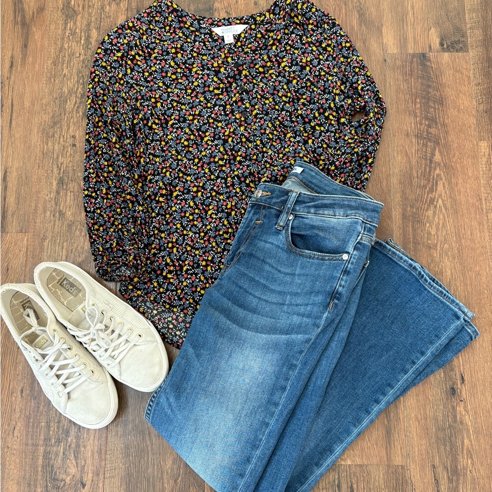 Fall Floral Blouse
